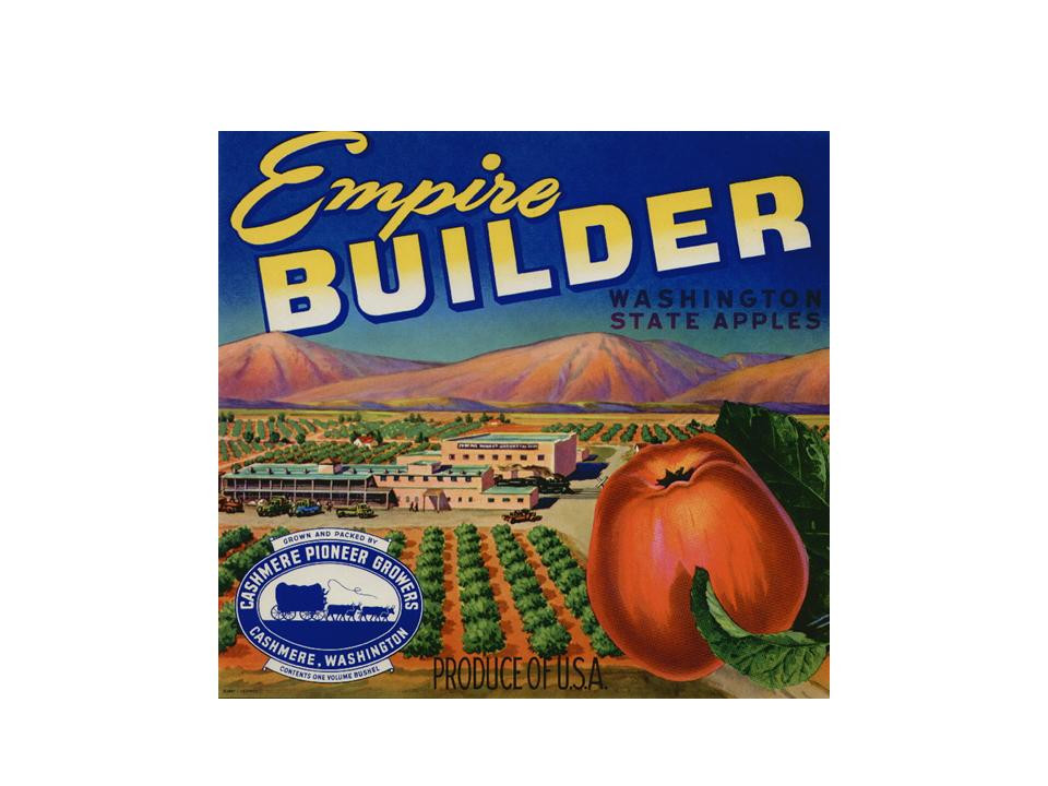 Empire Builder Washington State Apples crate label — historic image