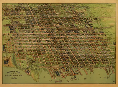 Birdseye View of Erie, Penna. 1909