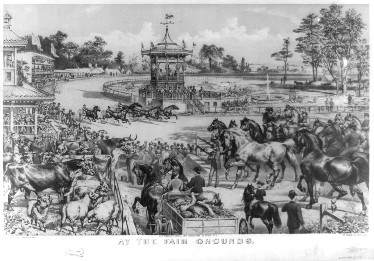 At the fair grounds, [New York] : Currier & Ives, 1890. — antique lithograph