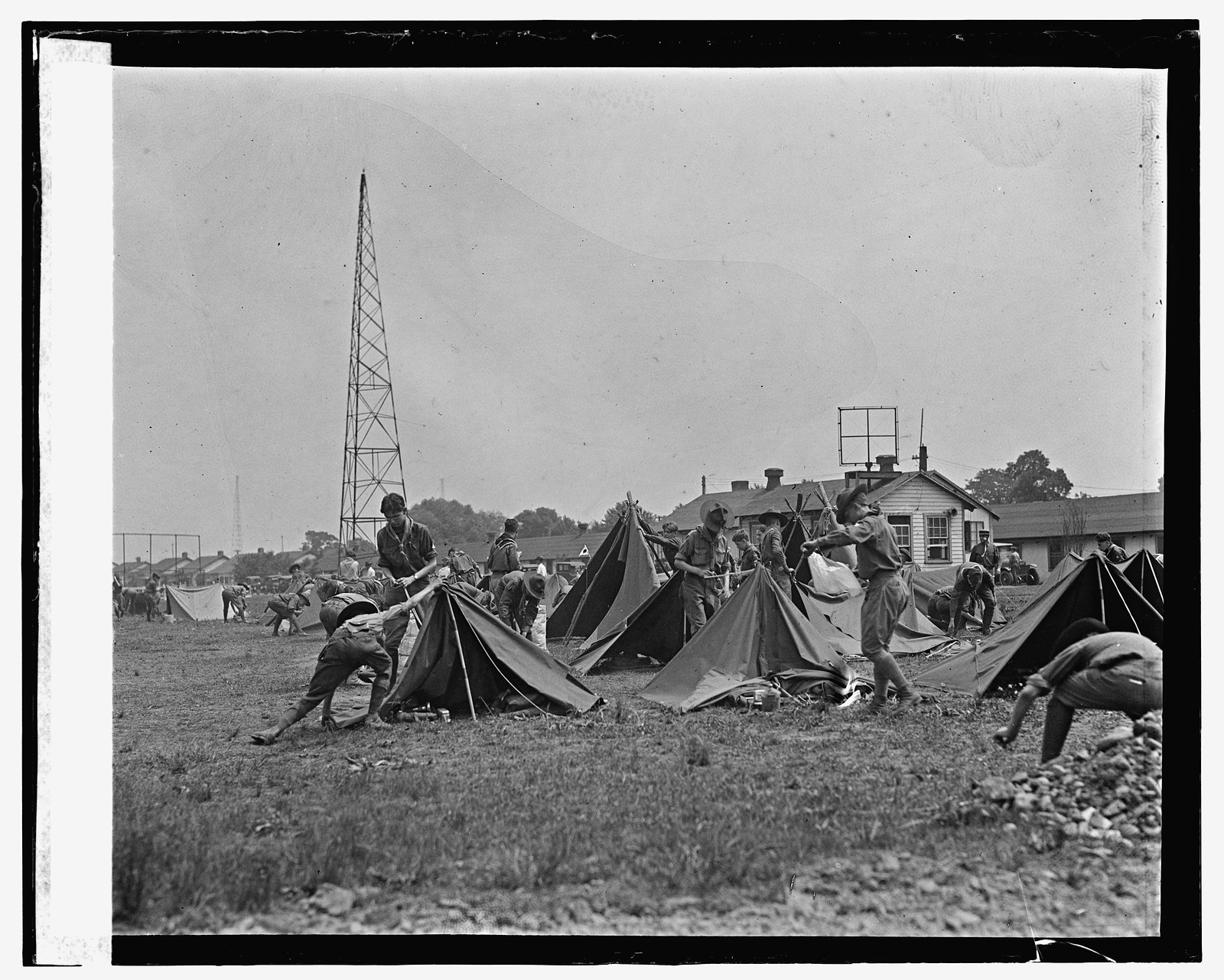 Boy Scouts at Bowling Field, 6/3/25, [19]25 June 3. — historic photograph