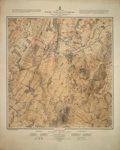 Map of the Battle Field of Gettysburg