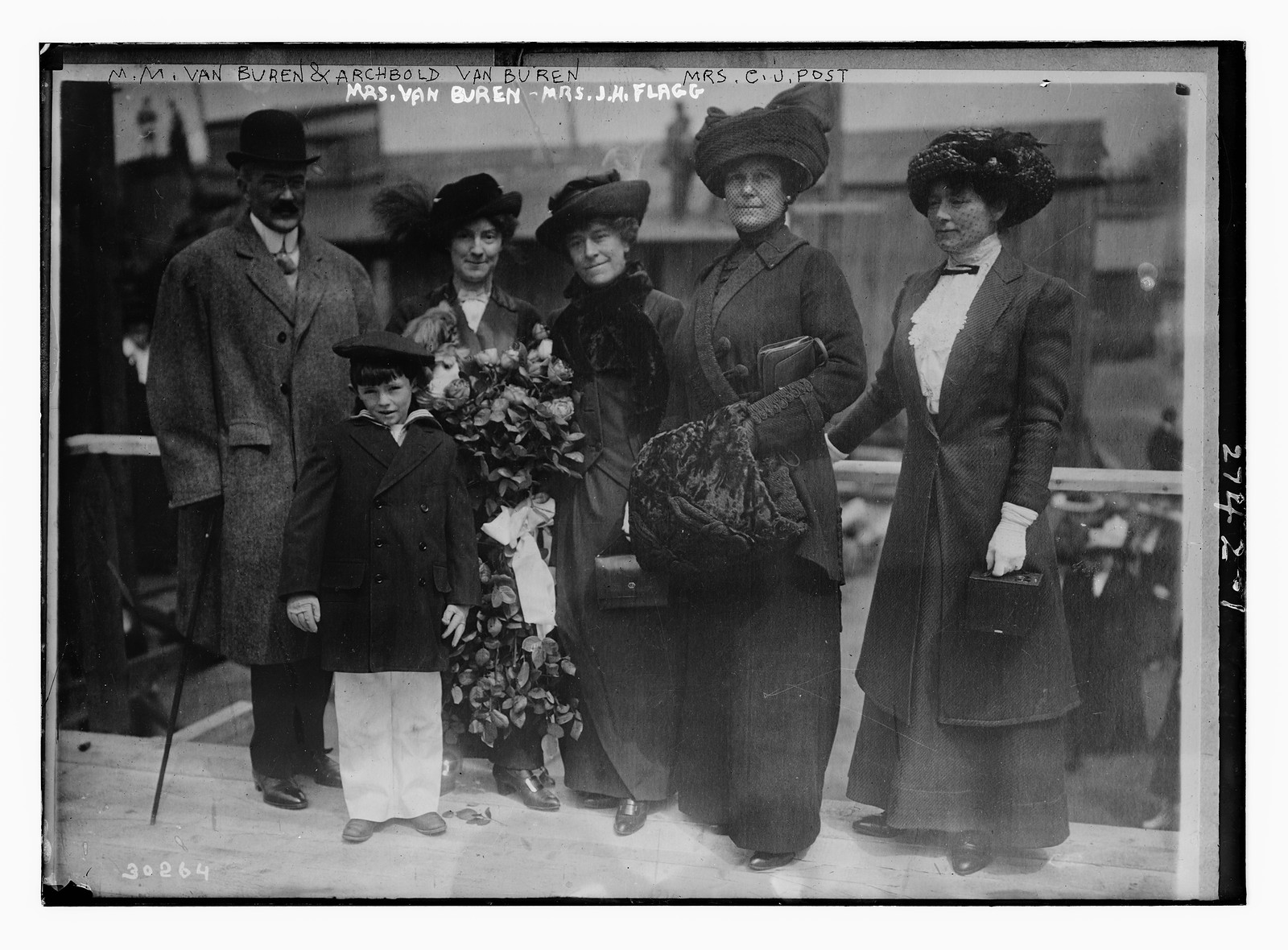 M.M. Van Buren & Archbold Van Burren, Mrs. C.J. Post, Mrs. J.H. Flagg, n/a — historic photograph