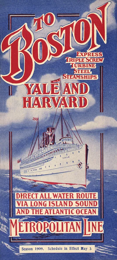 To Boston: Yale and Harvard Steamships, Metropolitan Line