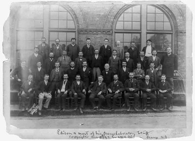 Edison and most of his Orange laboratory staff