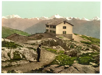 Passhohe Hotel Wildstrubel and the Alps Bernese Oberland Switzerland