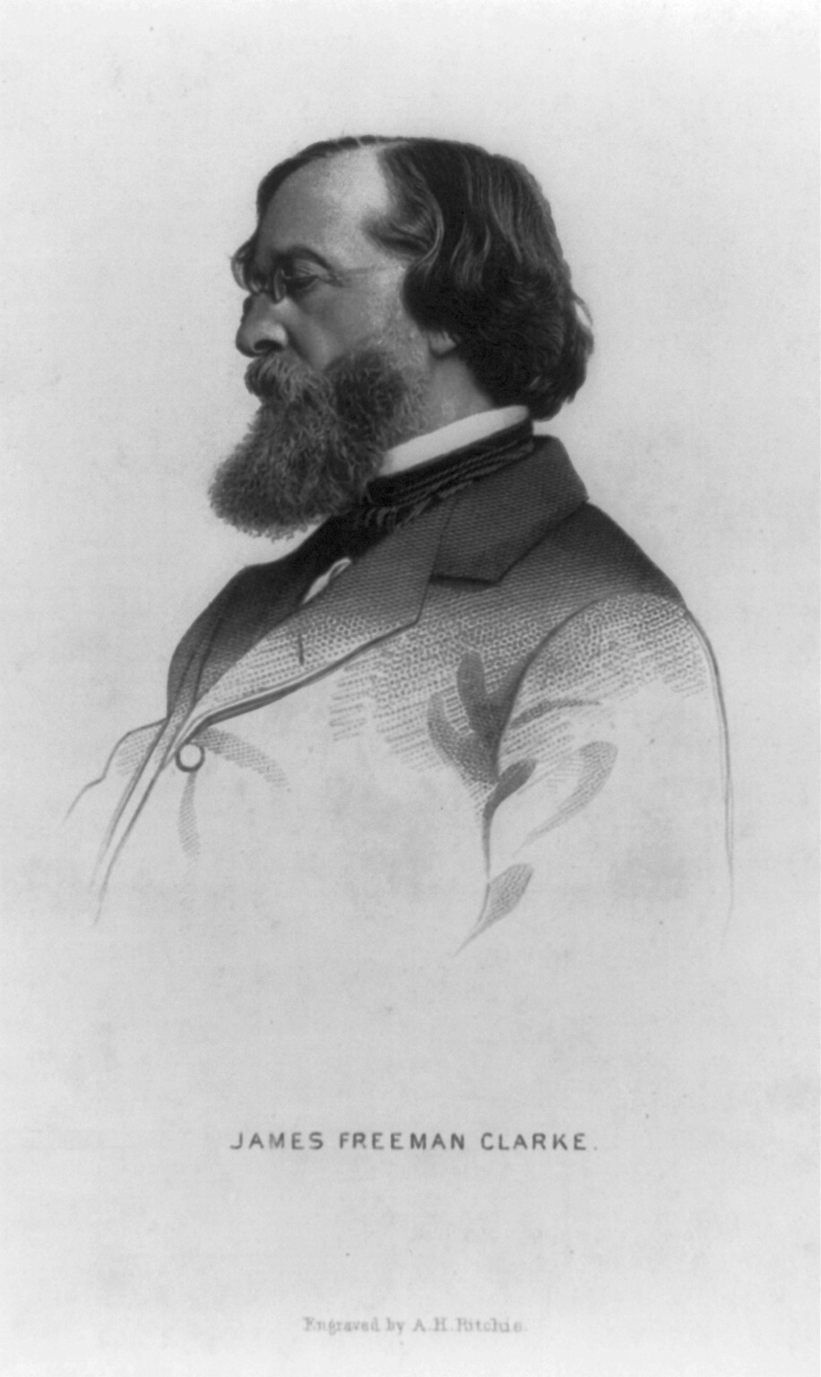 James Freeman Clarke, 1810-1888, [no date recorded on caption card] — antique engraving