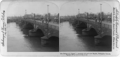 Manila, Philippine Islands: The Bridge of Spain" - between old and new Manila"