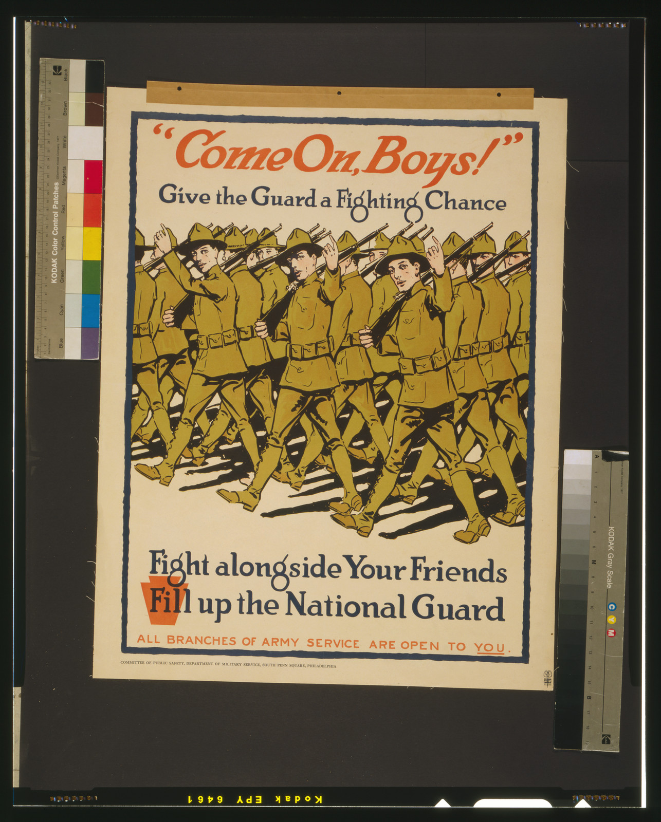 Come On, Boys! Give the Guard a Fighting Chance — historic image