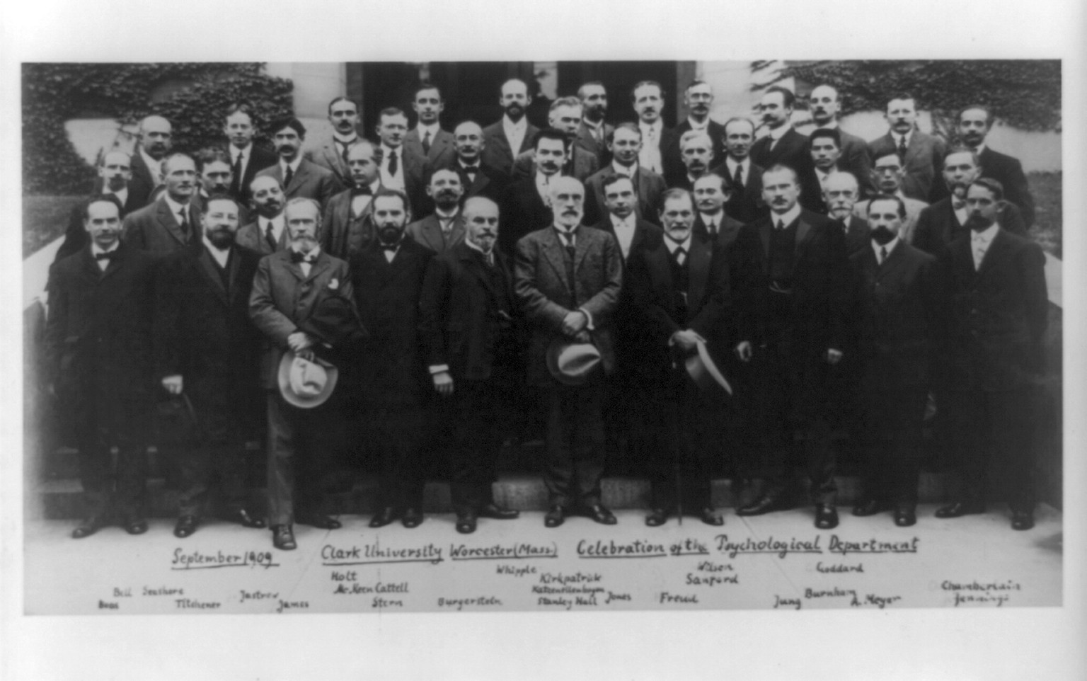 Celebration of the Psychological Department, Clark University, Worcester, Massachusetts, 1909 September. — historic photograph