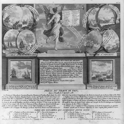 Précis du traité de paix, signé à Versailles le 3 Septembre 1783 / N. Ponce, inv. et sculpsit.