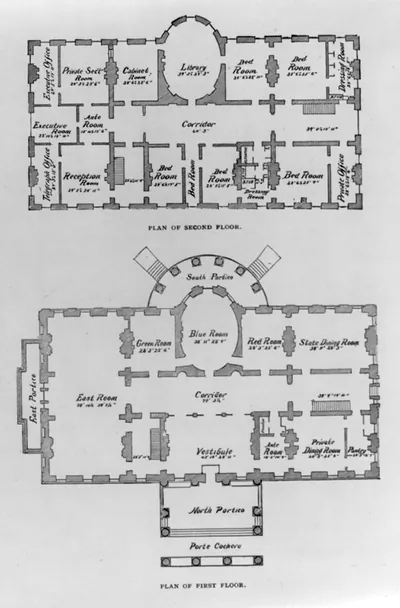 Plan of 1st & 2nd floors of White House