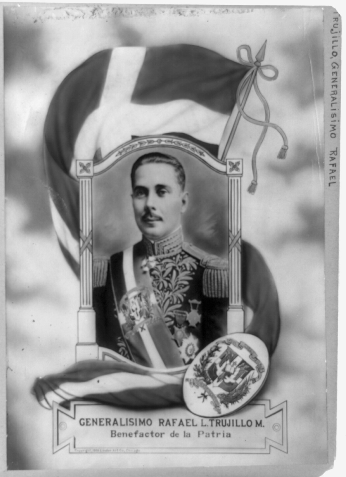 Generalisimo Rafael L. Trujillo M., benefactor de la patria, c1938. — historic print