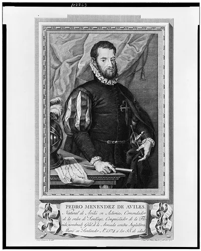 Pedro Menendez de Aviles / Josef Camaron lo dibo. ; Franco. de Paula Marti lo grabo ano 1791.