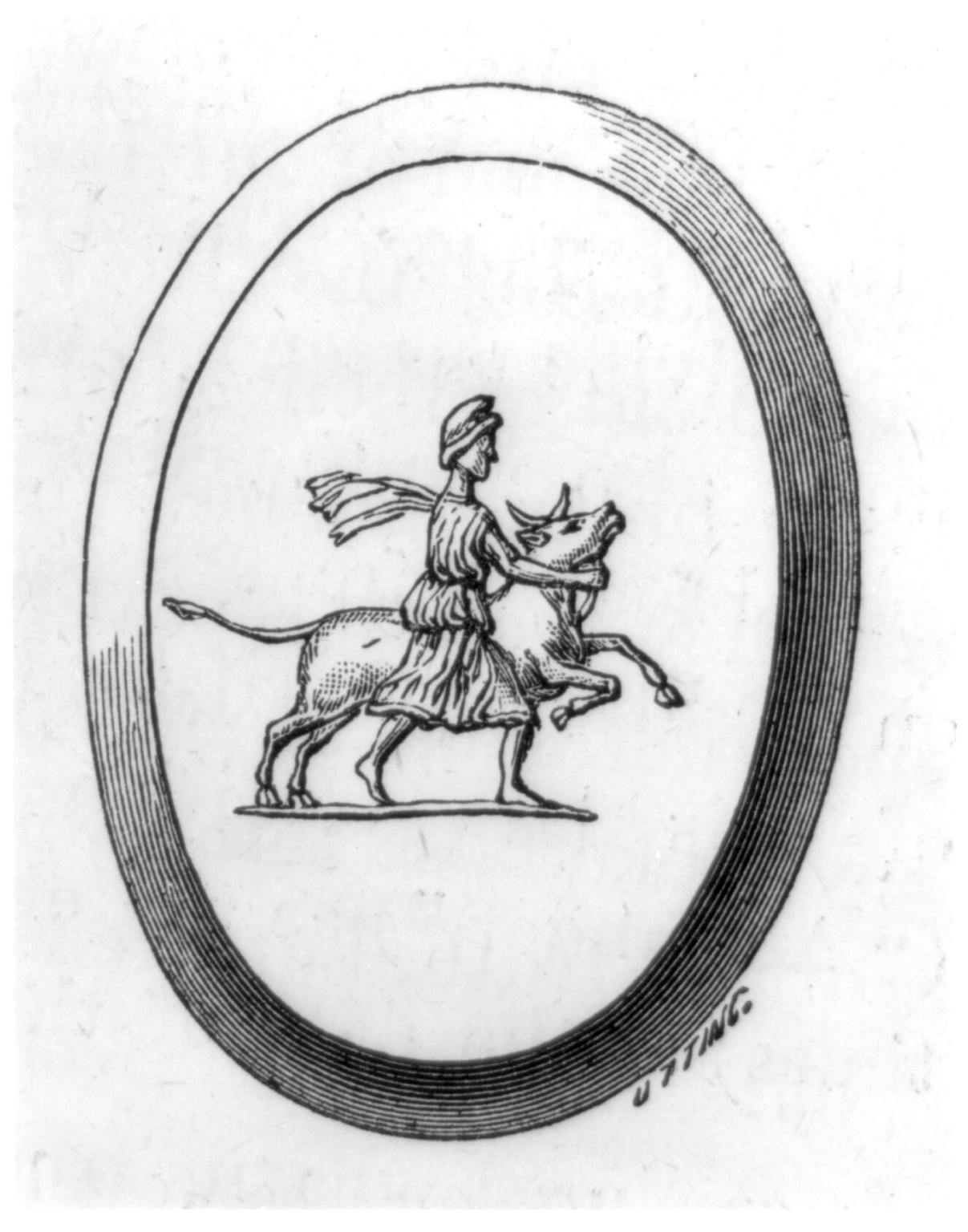 A Gnostic talisman, 1887 — historic print