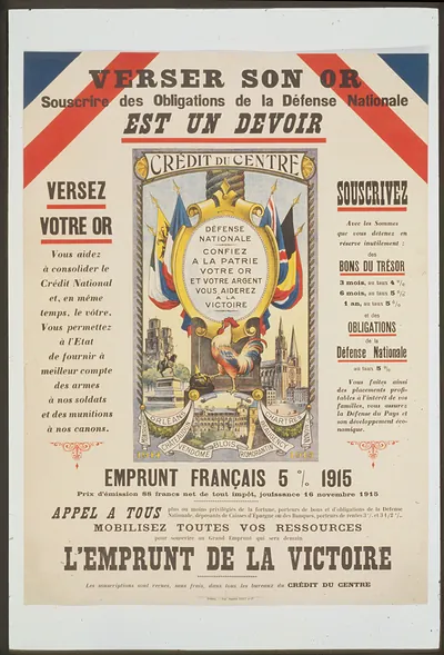 Verser son or. Souscrire des obligations de la Défense Nationale. Est un devoir