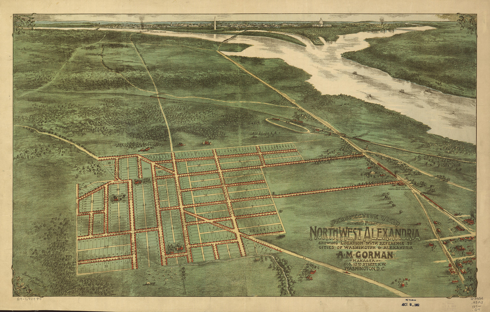 Alexandria, Virginia, 1890, 1890 — antique map