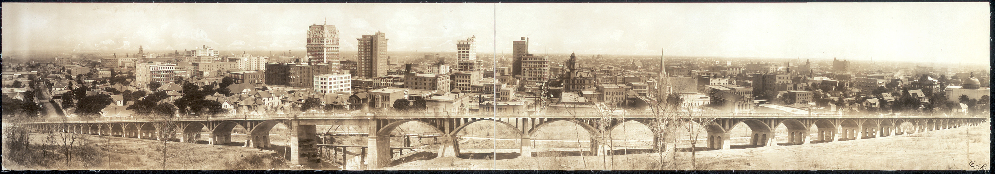 Dallas - Oak Cliff Viaduct, Texas, 1912, 1912 — historic image