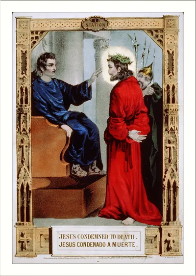 Jesus condemned to death: (Jesus condenado a muerte)