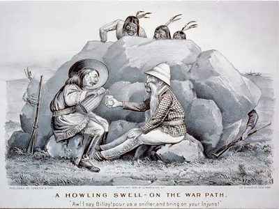 A howling swell--on the war path: aw! I say billay! pour us a snifter and bring on your injuns!""