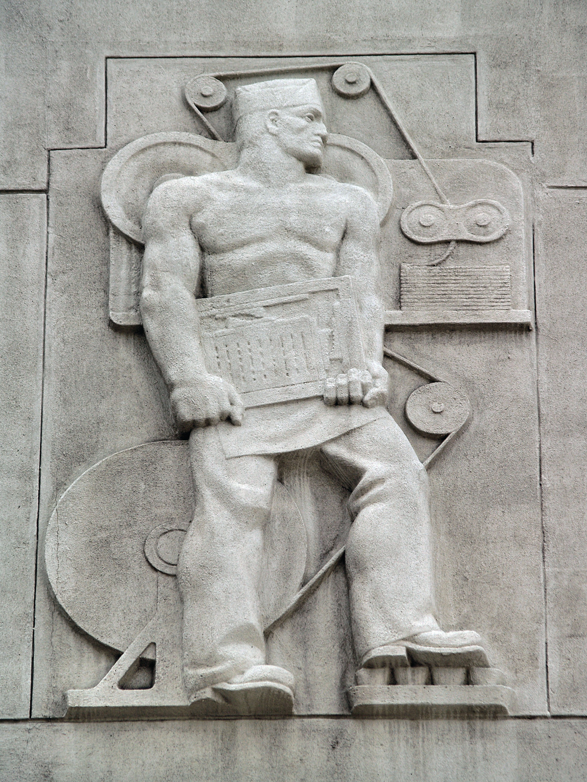 Government Printing Office Building Number Four Jackson Alley Cast Concrete Presswork Bas Relief (Washington, DC) — historic print
