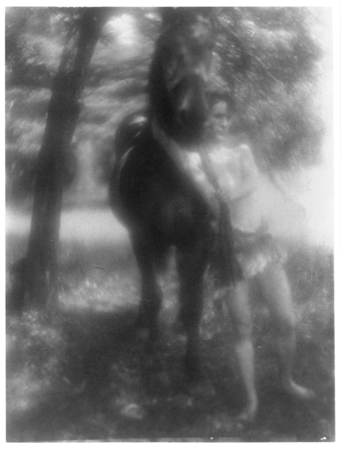 [Youth with horse], [between 1904 and 1920] — historic photograph