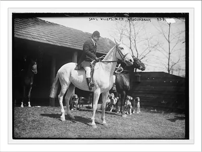 Samuel Willetts, M.F.H., on horse, Meadowbrook