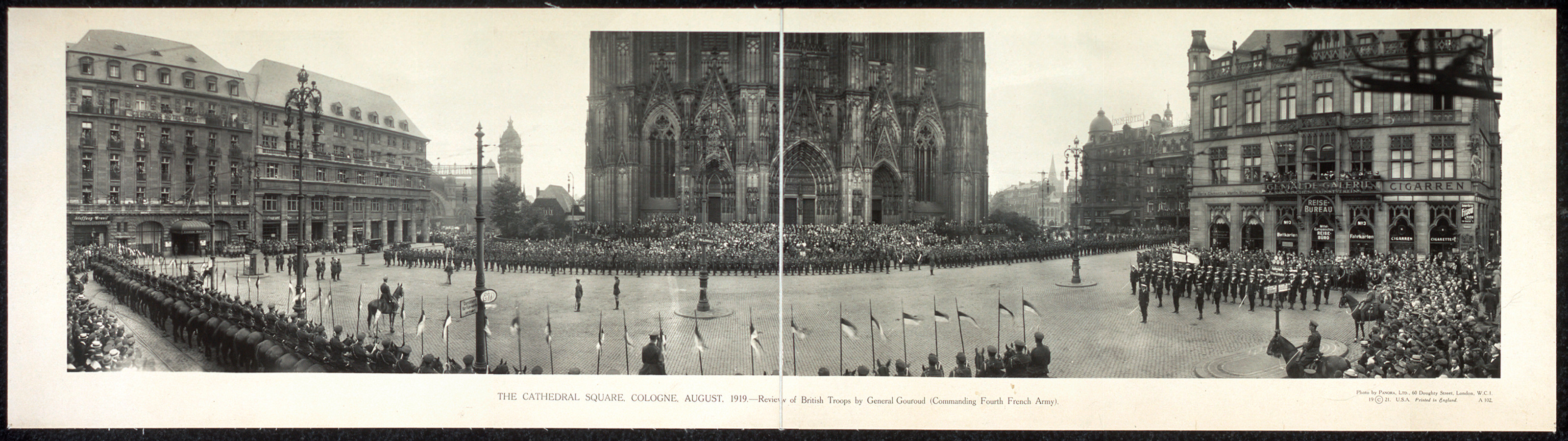 Cathedral Square, Cologne, August, Germany, 1919, 1919 — historic image