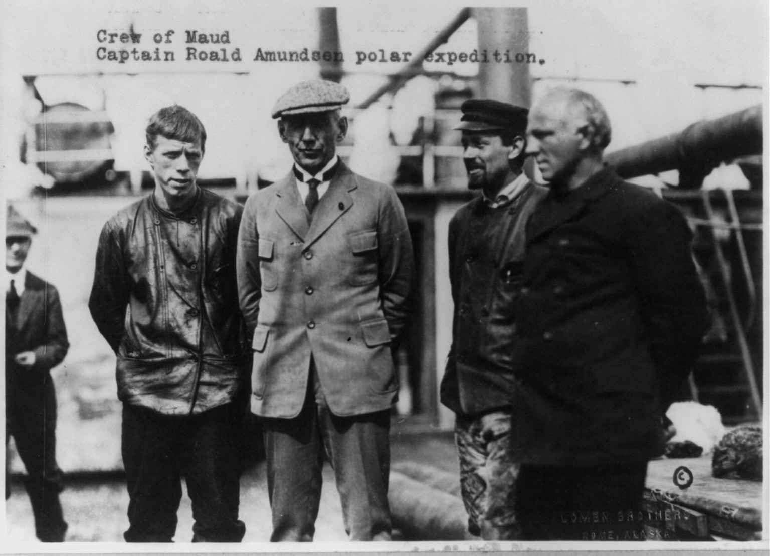 Crew of MAUD - Captain Roald Amundsen polar expedition, [no date recorded on caption card] — historic photograph