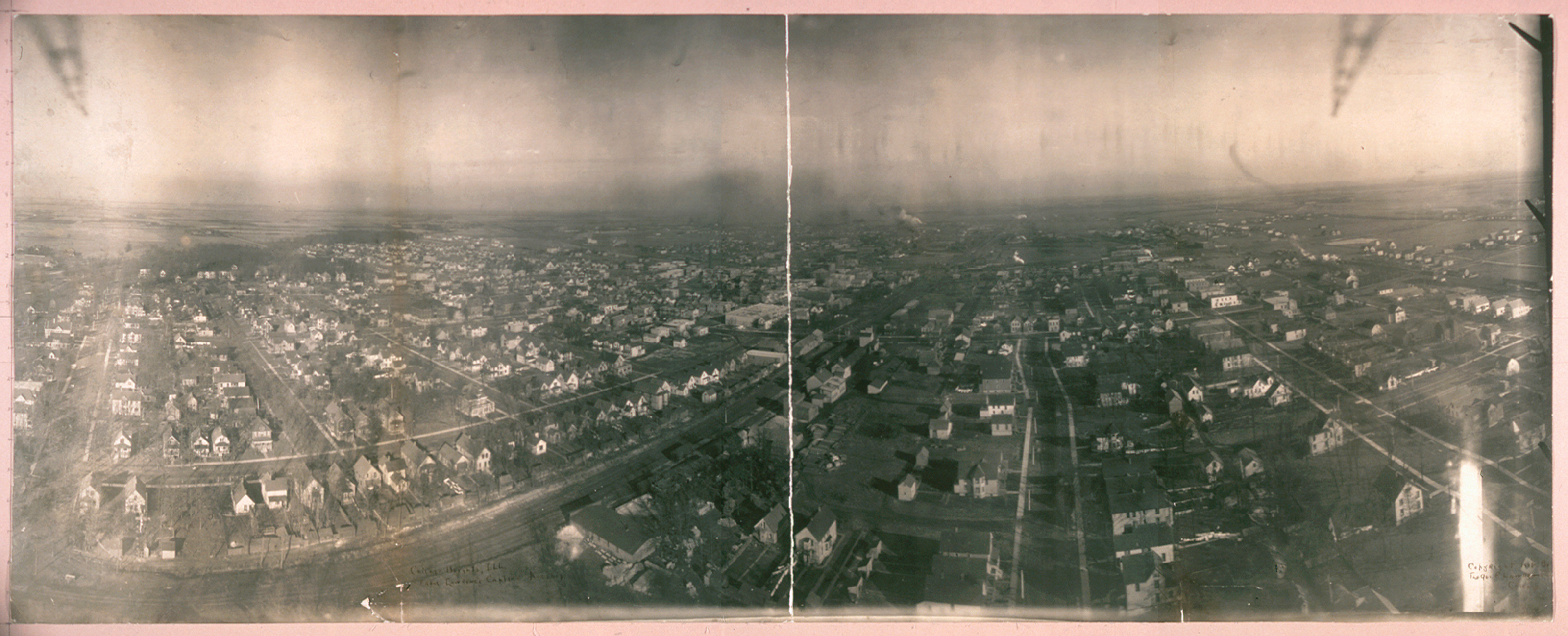 Chicago Heights, from Airship, Illinois, 1908, 1908 — historic image