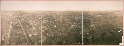 Birds eye view of La Grange, Illinois, 1908