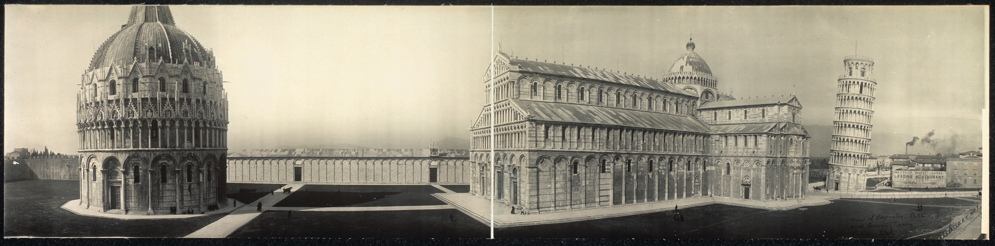 Baptistry, Cathedral, Leaning Tower, Pisa, Italy, 1909, 1909 — historic image