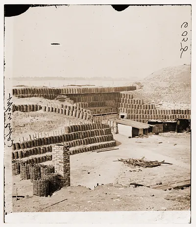 Charleston South Carolina. Interior view of Fort Sumter