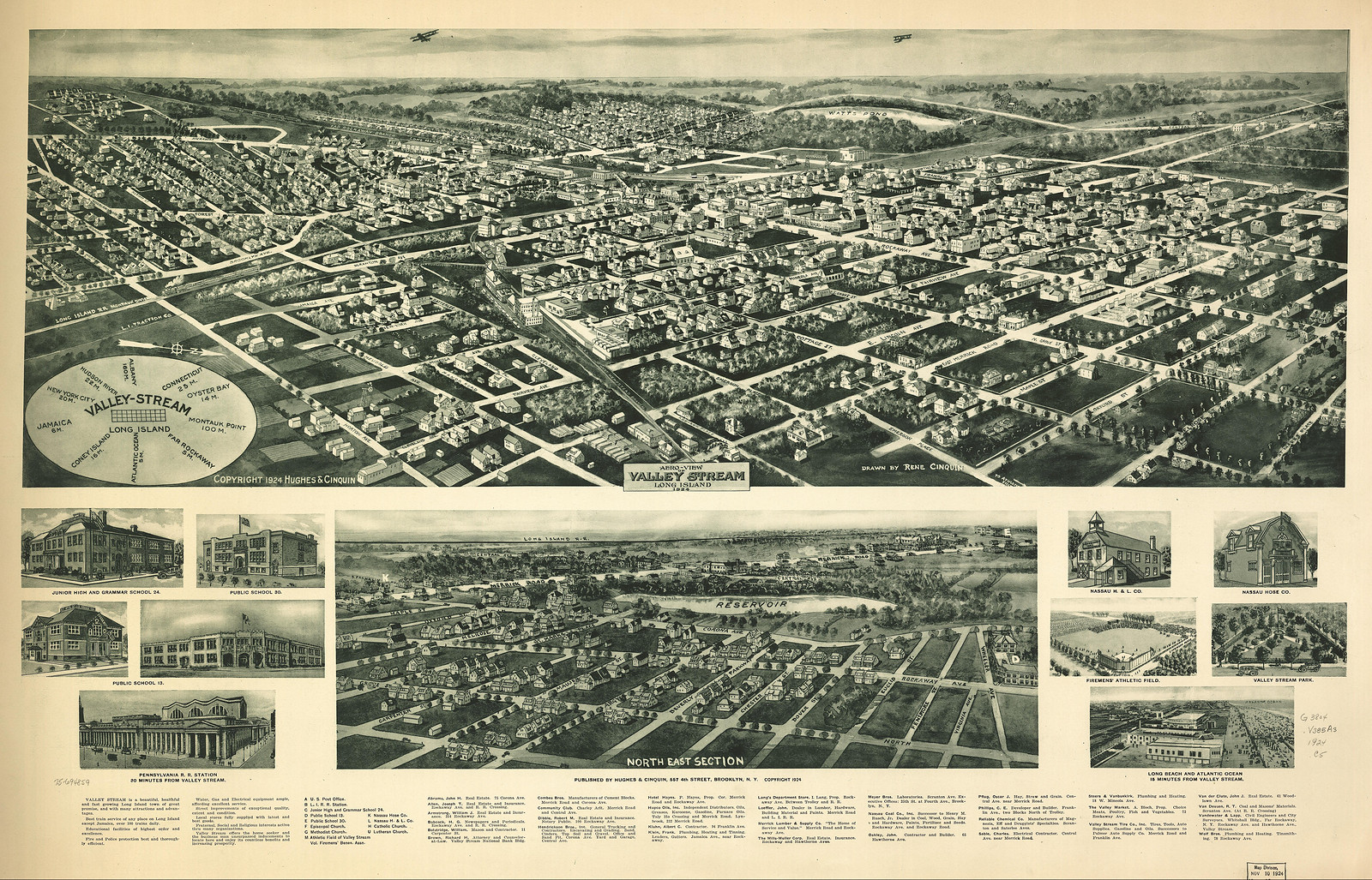 Valley Stream, New York, 1924, 1924 — antique map