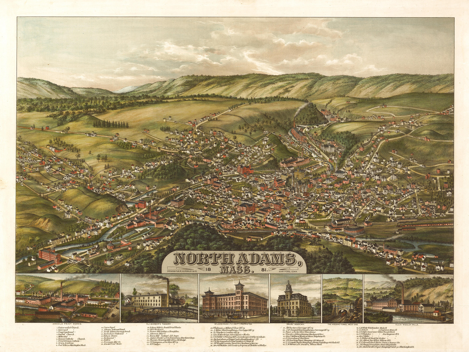 North Adams, Massachusetts, 1881, 1881 — antique map