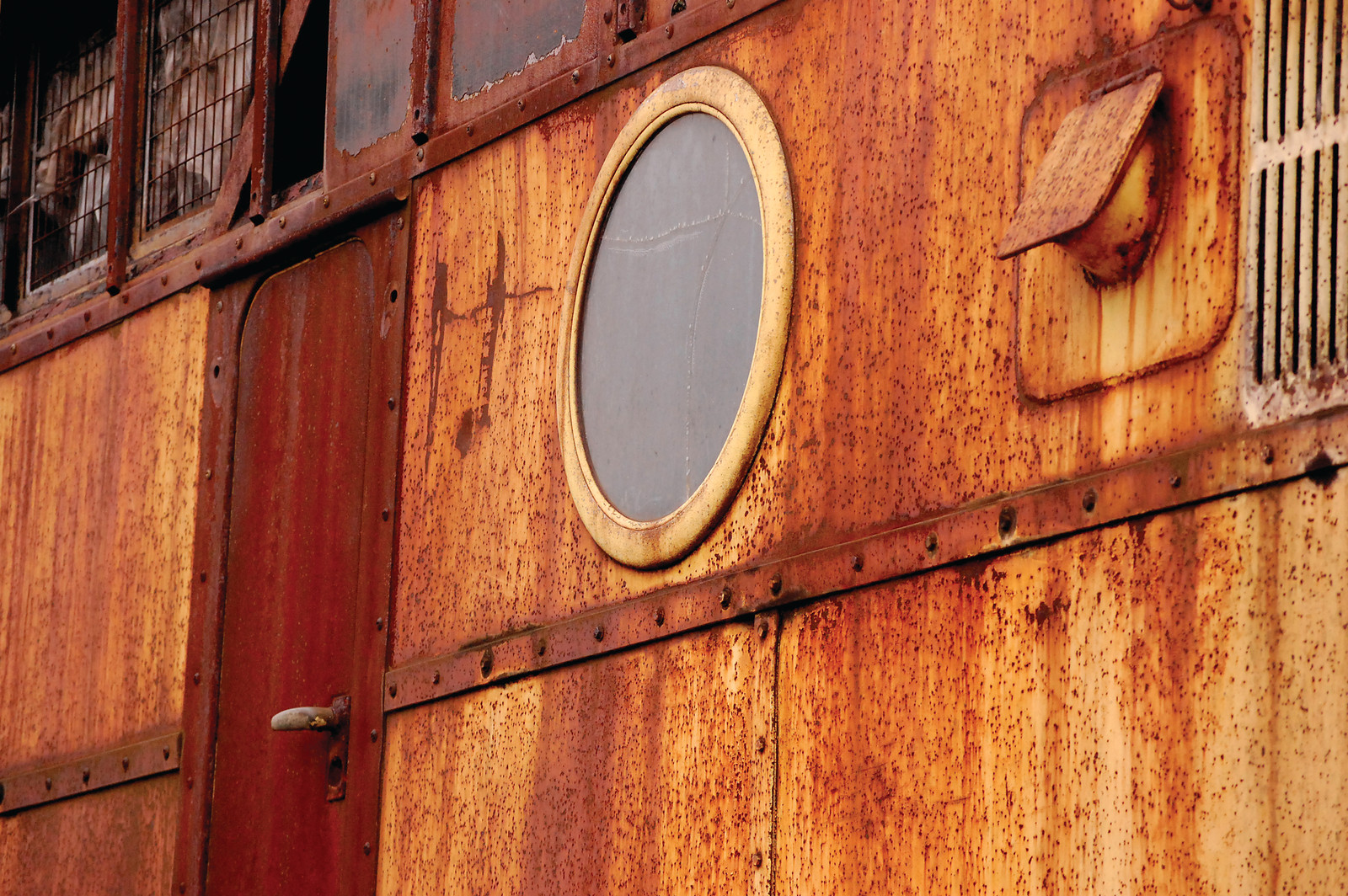 train porthole — historic image