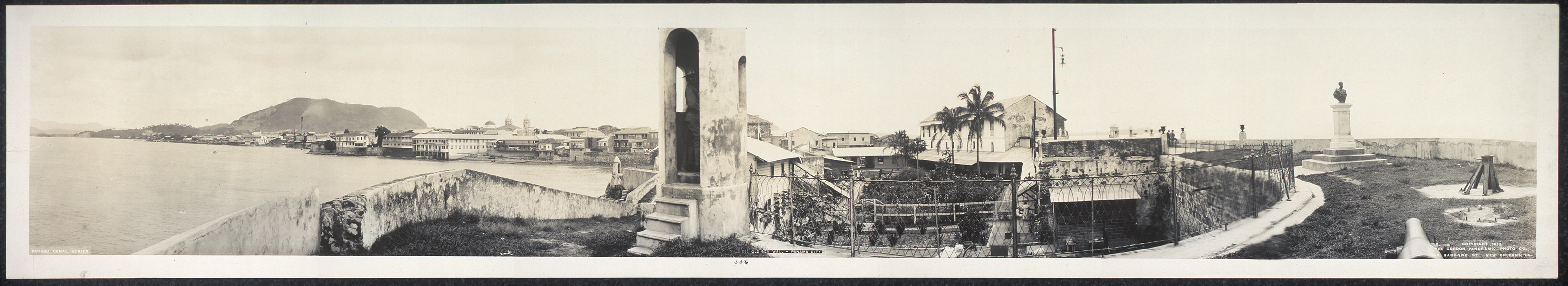 PANAMA 1913 Old Sea Wall - Panama City — historic image
