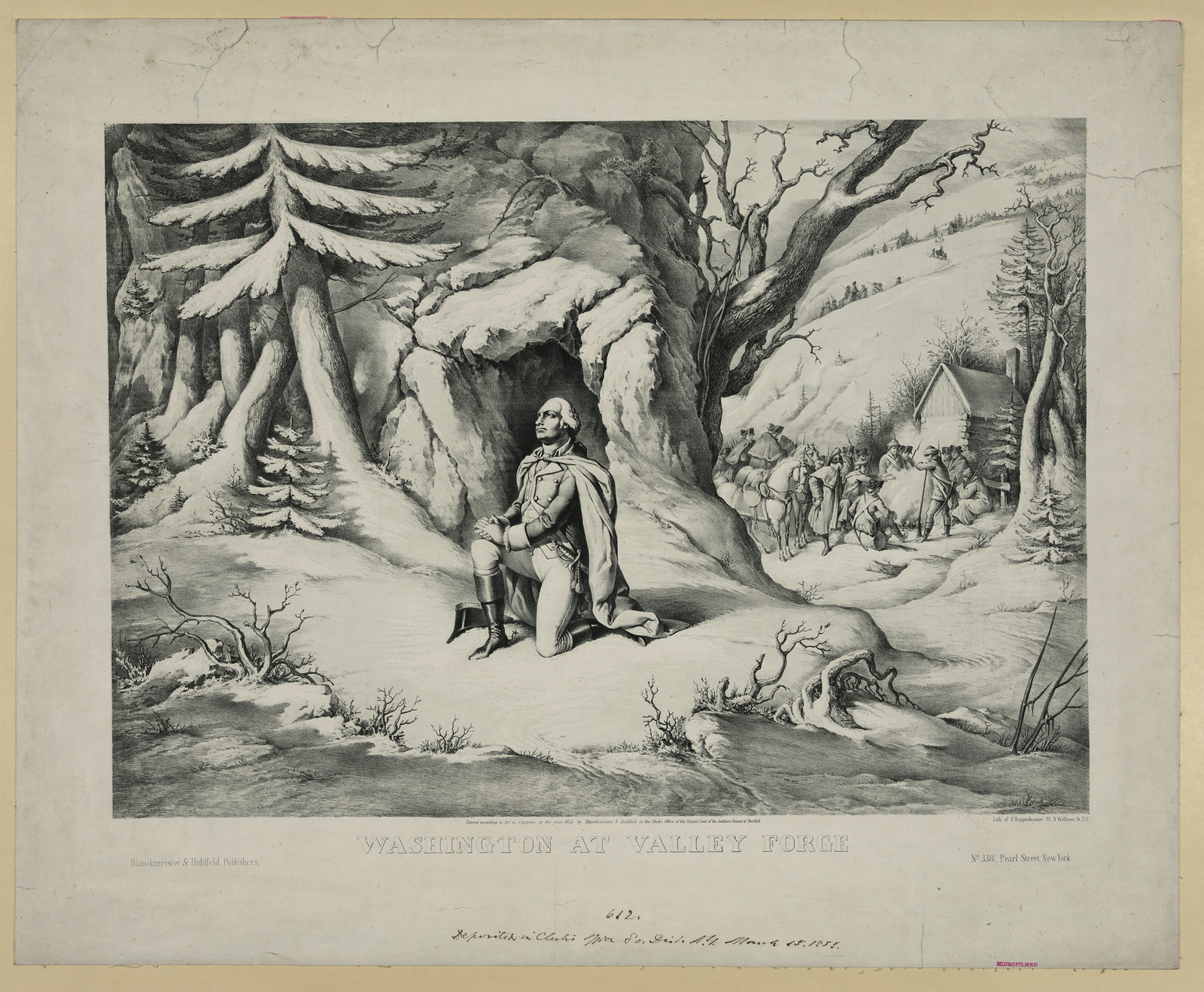 Washington At Valley Forge — historic print