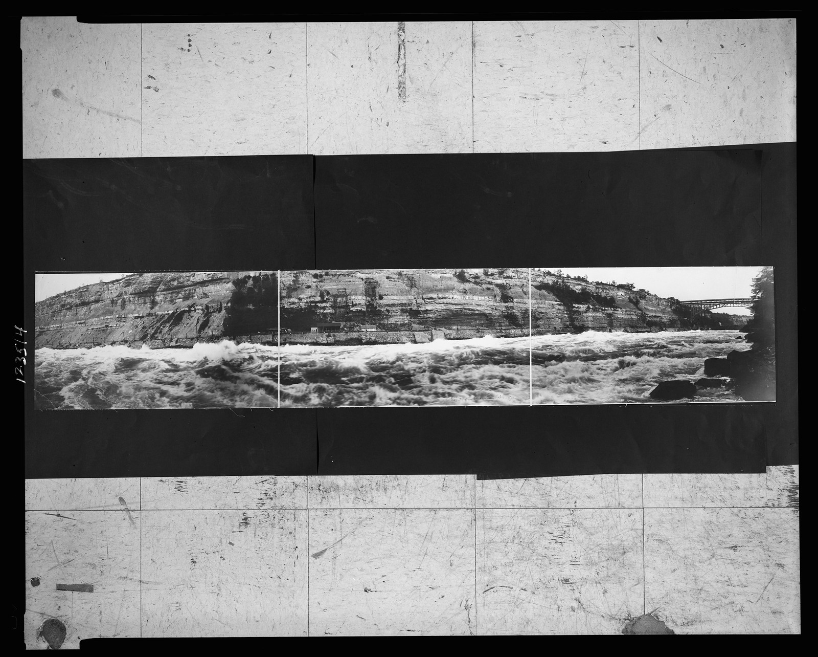 Rapids from Niagara River Elevator Company's platform, c1912. — historic photograph