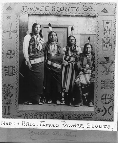 North Bros. famous Pawnee scouts, 1869
