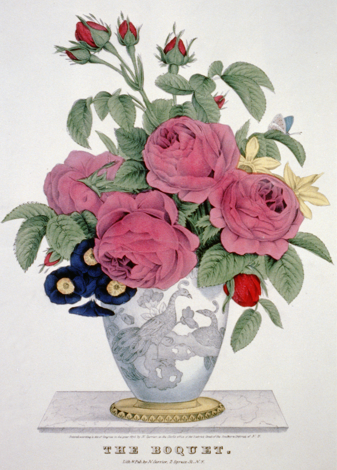 The Boquet, [New York] : N. Currier, 1845. — antique lithograph