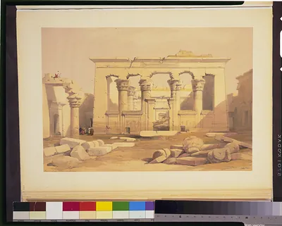 Portico of the temple of Kalabshe / David Roberts, R.A.