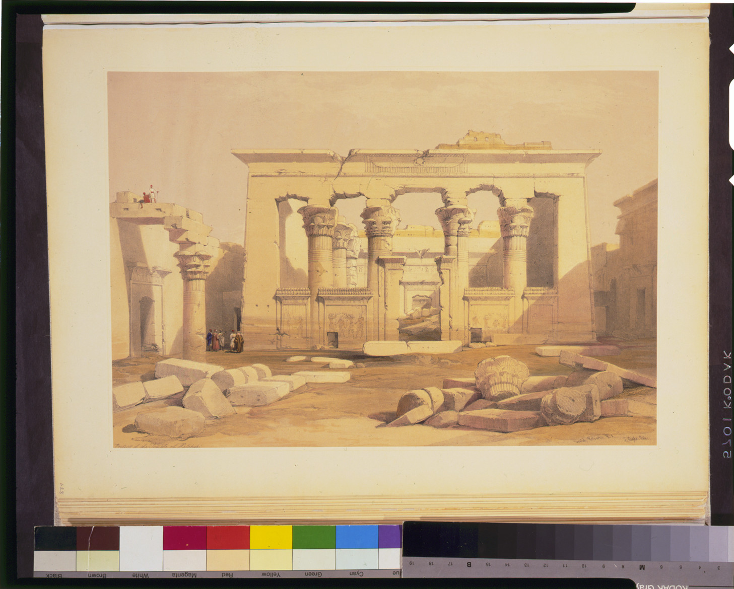 Portico of the temple of Kalabshe / David Roberts, R.A., [published between 1846 and 1849] — antique lithograph