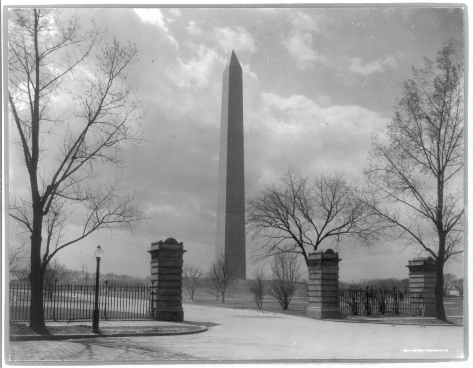 Washington Mounument With Entrance To Monument Green In Foreground, c. 1911 — historic photograph