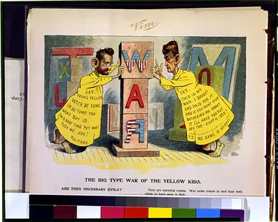 The big type war of the yellow kids / Leon Barritt.