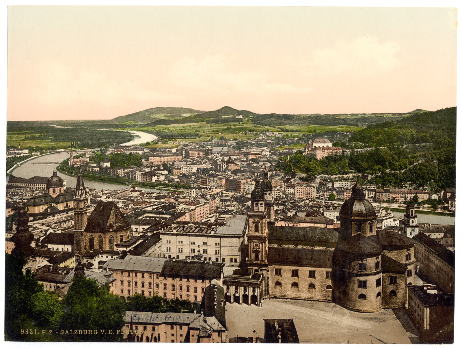 Salzburg from Maria Plain Austro-Hungary, [between ca. 1890 and ca. 1900]. — historic print
