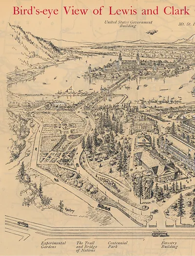 Bird's-eye View of Lewis and Clark Exposition
