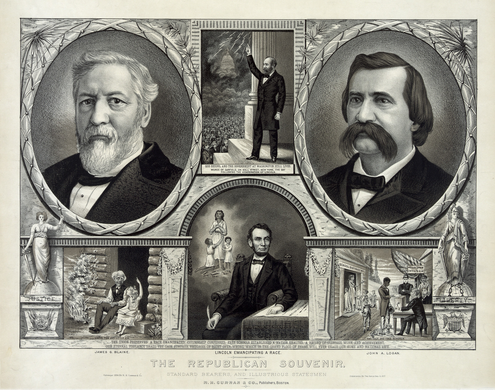 The Republican Souvenir: Standard Bearers and Illustrious Statesmen — historic image
