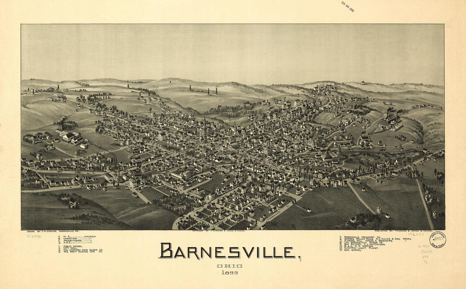 Barnesville, Ohio, 1899, 1899 — antique map