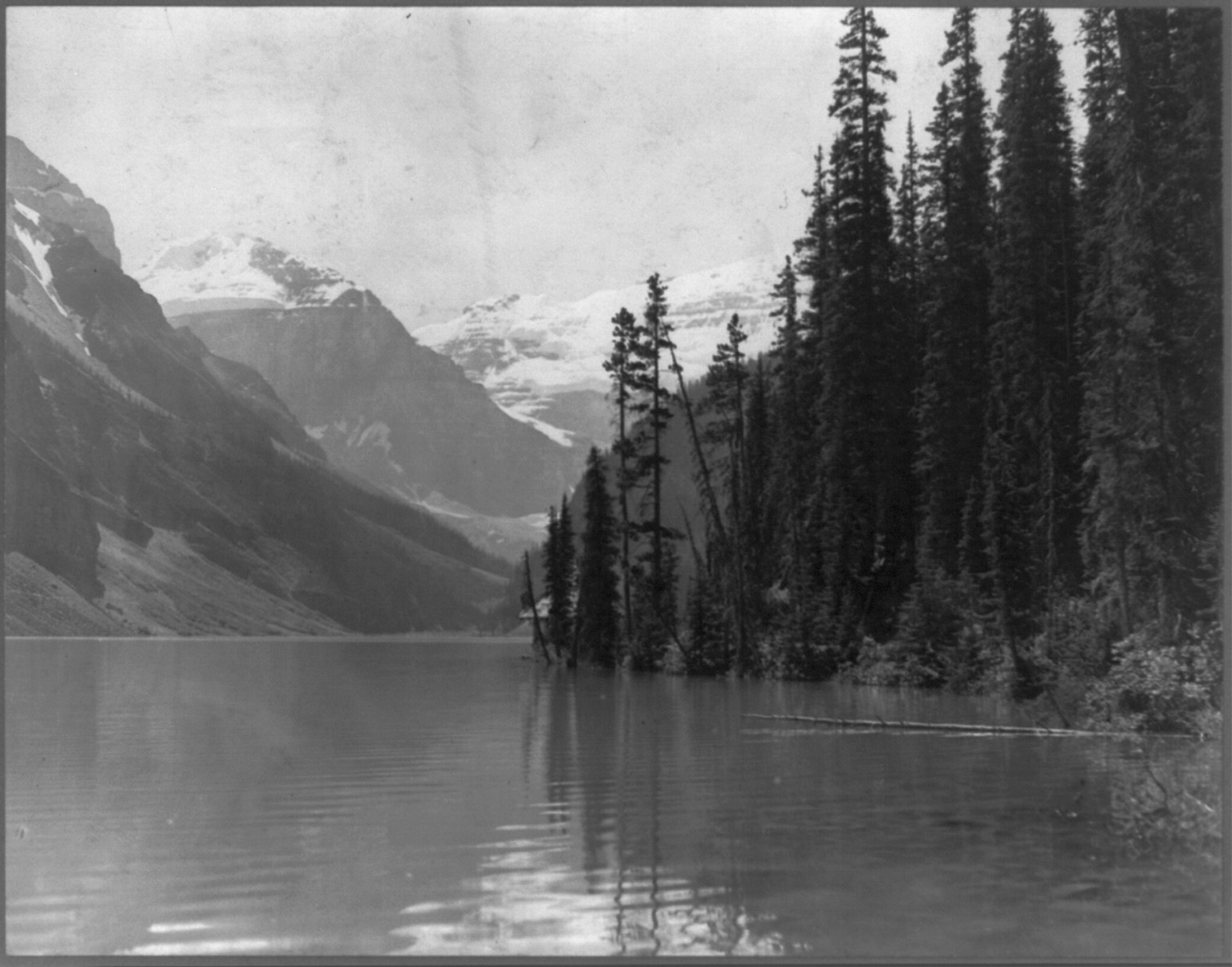 Lake Louise - a lazy day, c1916 Jan. 3. — historic photograph