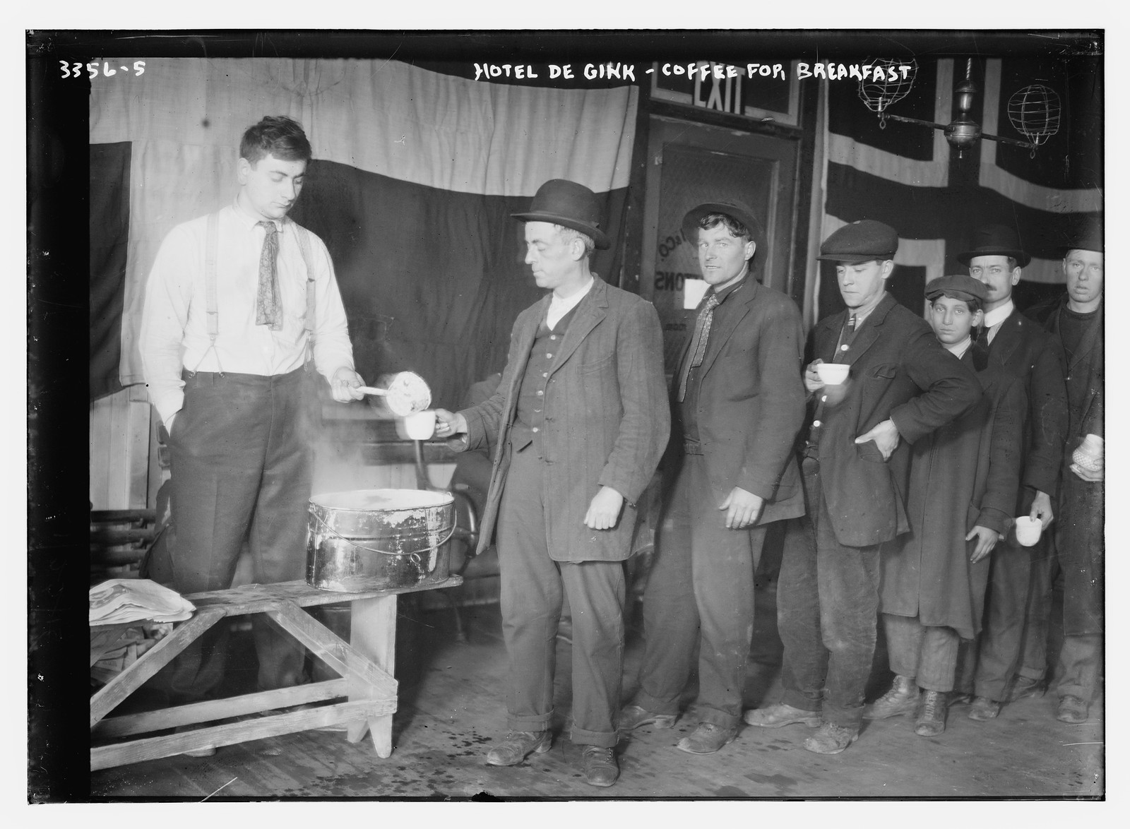 Hotel de Gink -- coffee for breakfast, n/a — historic photograph